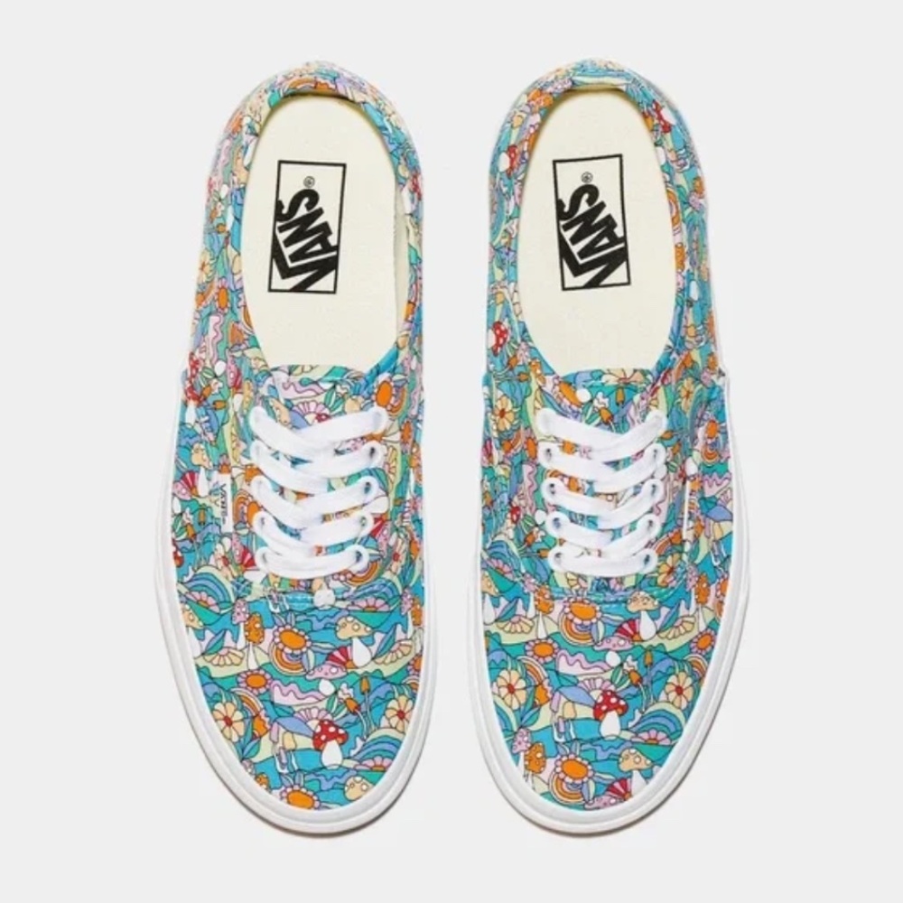 Vans Shoes Colorful Mushroom Floral Print Unisex